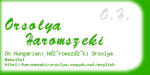 orsolya haromszeki business card